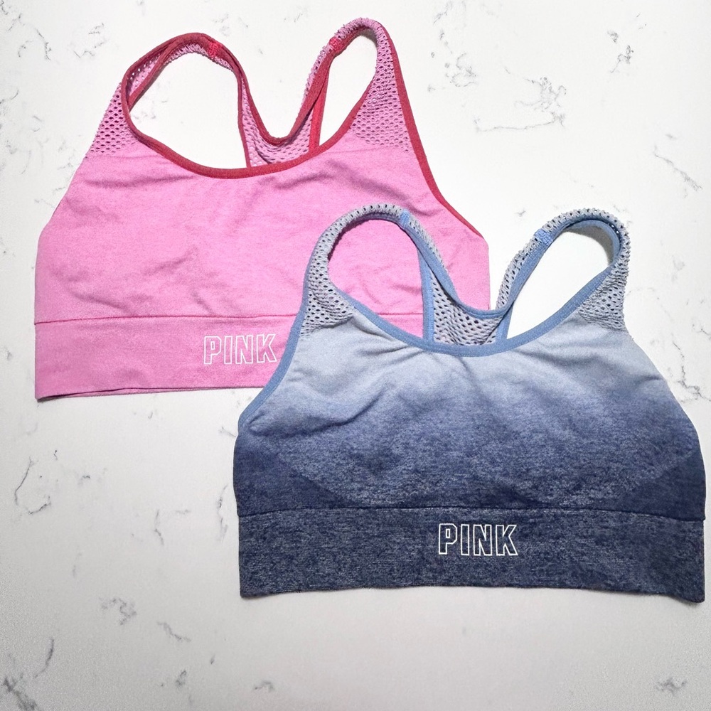 ❥𝒱𝒮 𝐏𝐈𝐍𝐊 (x2) Racerback Sports Bra